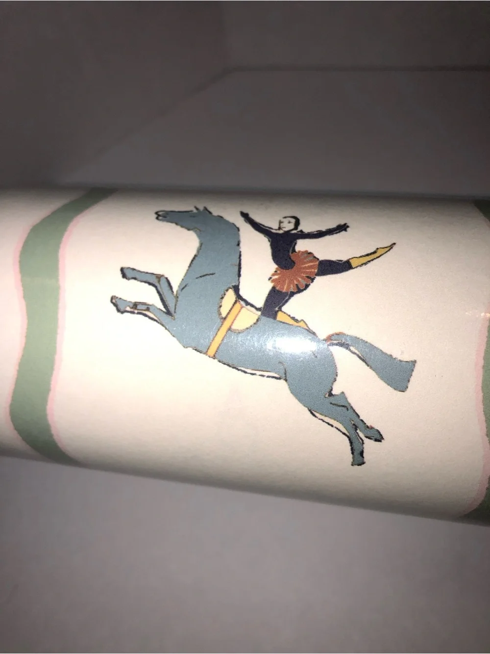 New Anthropologie Annika Reed Studios Green Run Away to the Circus Wallpaper
